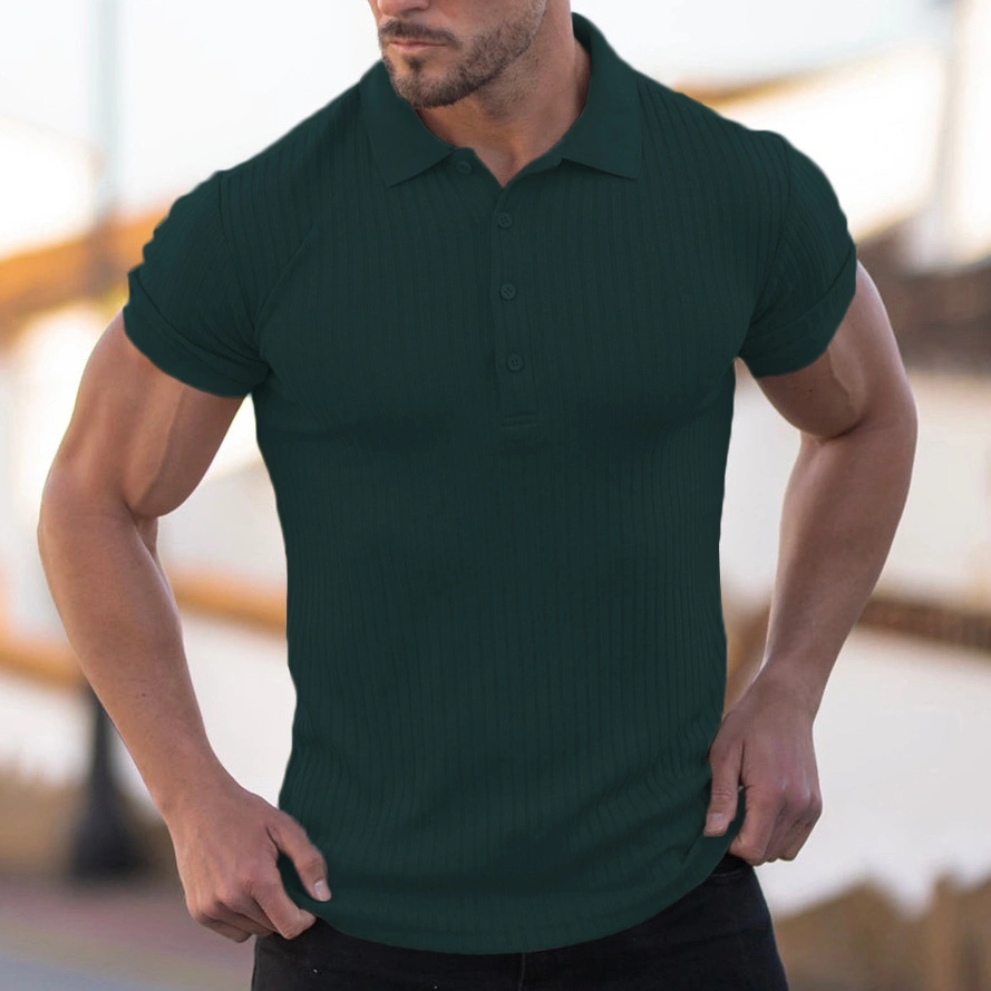 Outdoor Casual Plain Color Polo Sports Men′s T-Shirt Breathable T-Shirt Sports Men