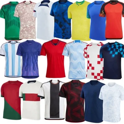 Maillot de football de l'équipe nationale 2022 Mexique Allemagne France Brésil Espagne Croatie Angleterre Argentine Portugal Maillot de football