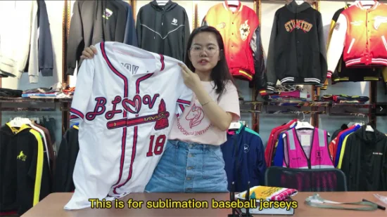 Chemise de baseball pour hommes de conception de sublimation de logo de broderie de maillot de baseball personnalisé