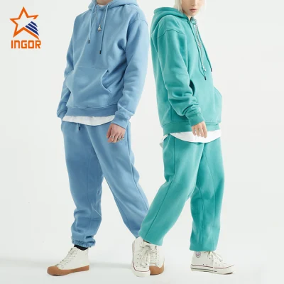 Ingor Sportswear Activewear Apparel Gym Running Wear Vente en gros Mode unisexe Haute qualité Femmes Private Label Sports Hoodies Jogging Sweat Suits Survêtement