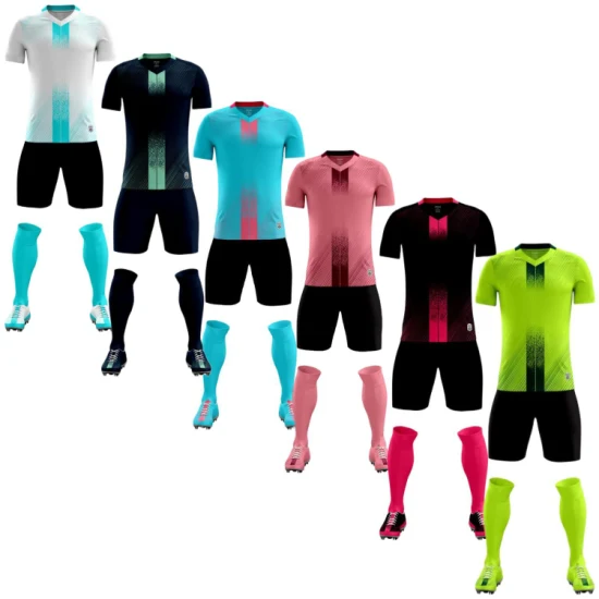 Commerce de gros de vêtements personnalisés de l'équipe du club Men' S Kit uniforme de survêtement à séchage rapide Maillot de football Soccer Wear pour les sports