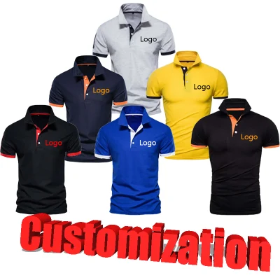 Logo personnalisé Men's Polo Sports Wear Chemise de golf Tissu Couple Polo Shirt