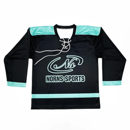 Nouveau design sur mesure 100 % tissu polyester OEM service sublimation maillot de hockey sur glace