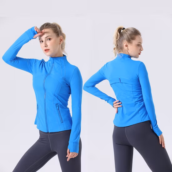 Lulu Zip Veste de yoga à manches longues Plus Size Sports Yoga Tops Women' S Running Coat Workout Wear Gym Fitness Sports Casual Wear