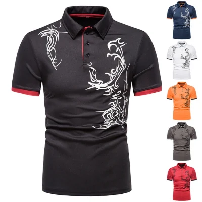 Prix ​​direct d'usine en coton simple Fitness Sports T-Shirt Slim Men's Polo Shirt