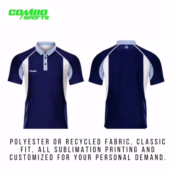 Polo personnalisé de chemise de golf de sports de sublimation de polyester d'hommes faits sur commande