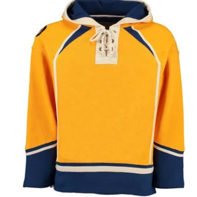 76mcustom Broderie Hockey Hoodie Sublimation Chandails de Hockey sur Glace