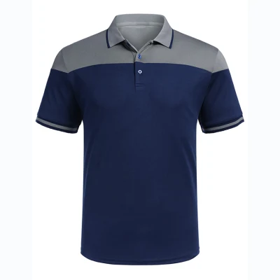 Vente en gros personnalisé 100% polyester piqué séchage rapide respirant évacuation de l'humidité contraste couleur hommes été décontracté sport polo