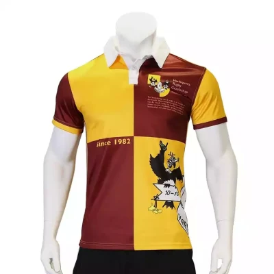 OEM Personnalisé Rétro Sportswear Rugby Jersey Sublimation Personnalisé Polyester Pas Cher Vintage Rugby Shirt Rugby Jersey pour Teamwear