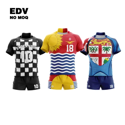 Usure de sport de subulimation personnalisée OEM pour les uniformes de rugby de l'équipe de l'homme